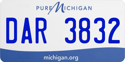 MI license plate DAR3832