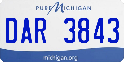 MI license plate DAR3843