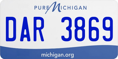 MI license plate DAR3869