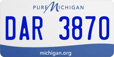 MI license plate DAR3870