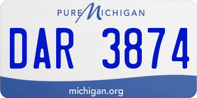 MI license plate DAR3874