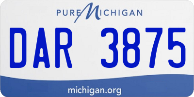 MI license plate DAR3875