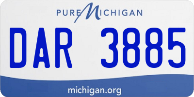 MI license plate DAR3885