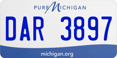 MI license plate DAR3897