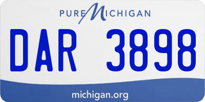MI license plate DAR3898