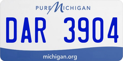MI license plate DAR3904
