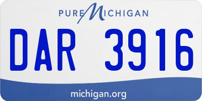 MI license plate DAR3916