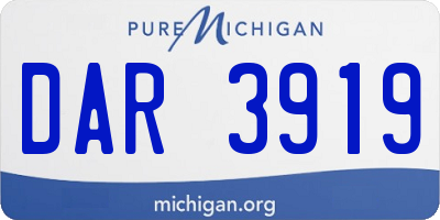 MI license plate DAR3919