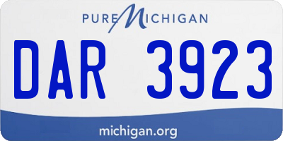 MI license plate DAR3923