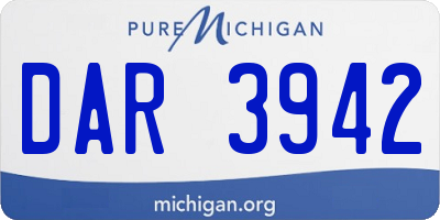 MI license plate DAR3942