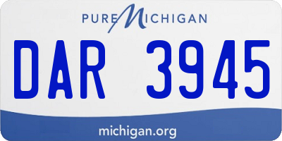 MI license plate DAR3945