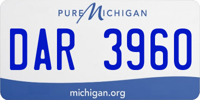 MI license plate DAR3960