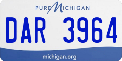 MI license plate DAR3964