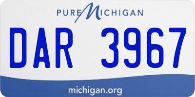 MI license plate DAR3967