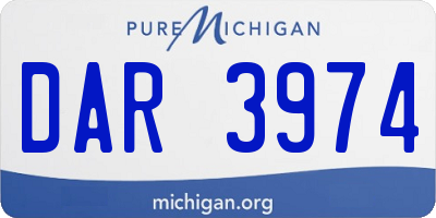 MI license plate DAR3974