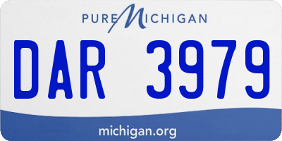 MI license plate DAR3979