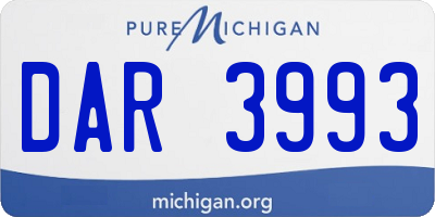 MI license plate DAR3993