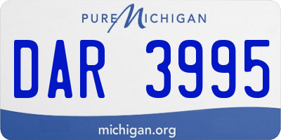 MI license plate DAR3995