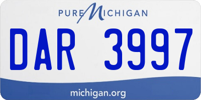 MI license plate DAR3997