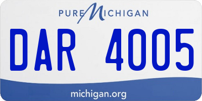 MI license plate DAR4005
