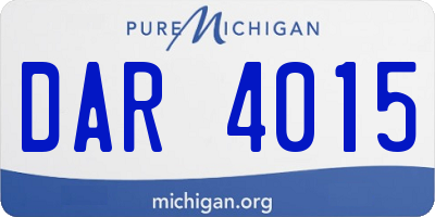 MI license plate DAR4015