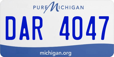MI license plate DAR4047