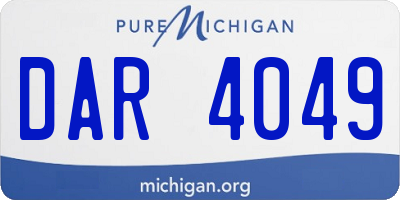 MI license plate DAR4049