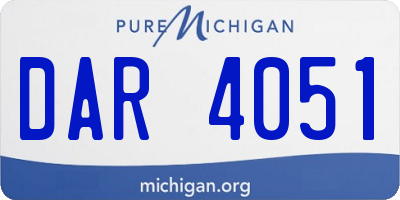 MI license plate DAR4051