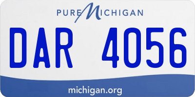 MI license plate DAR4056