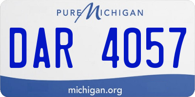 MI license plate DAR4057