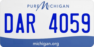 MI license plate DAR4059
