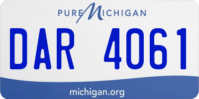 MI license plate DAR4061