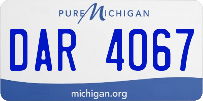 MI license plate DAR4067