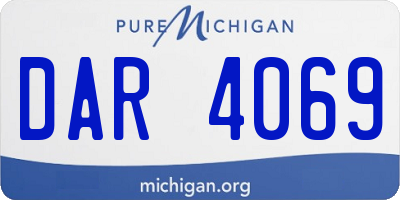 MI license plate DAR4069