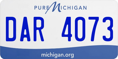 MI license plate DAR4073