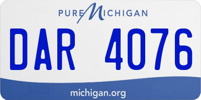 MI license plate DAR4076