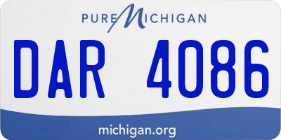 MI license plate DAR4086
