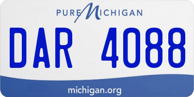 MI license plate DAR4088