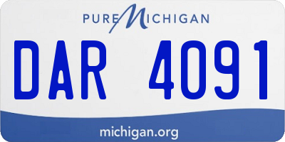 MI license plate DAR4091