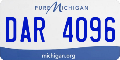 MI license plate DAR4096