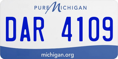 MI license plate DAR4109