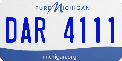MI license plate DAR4111