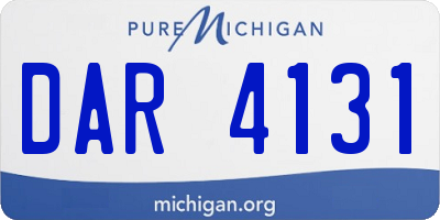 MI license plate DAR4131