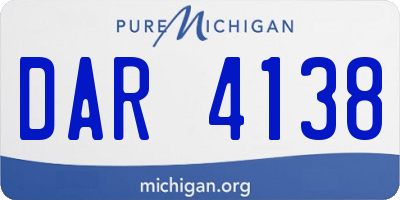 MI license plate DAR4138