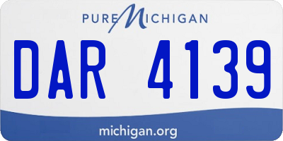MI license plate DAR4139