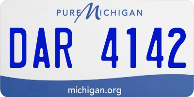 MI license plate DAR4142