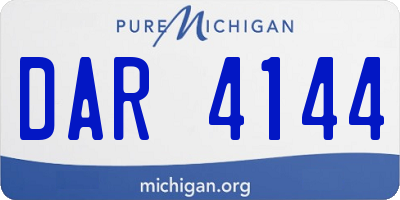 MI license plate DAR4144