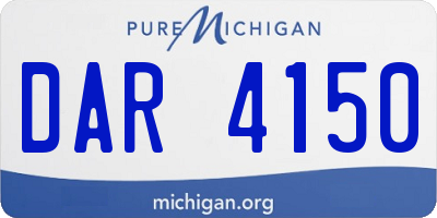 MI license plate DAR4150