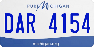 MI license plate DAR4154
