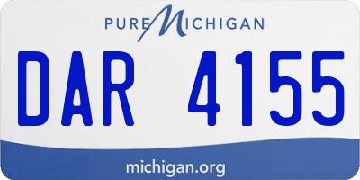 MI license plate DAR4155
